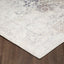Sparx Distressed Navy Blue Beige Grey Washable Transitional Rug by Viana