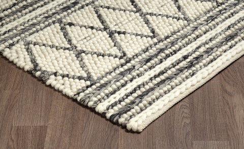 Aspen ASP-PL49IVGRY Hand Knotted Wool Ivory Grey Rug By Viana Inc