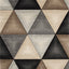Freemont Grey Beige Brown Triangles Rug by Kalora Interiors