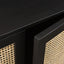 Cane Oval 3-Door Cabinet by LH Imports