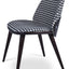 ASTON DINING CHAIR HOUNDSTOOTH FABRIC PLYWOOD OAK VENEER WENGE FINISH BACK BEECH WOOD WENGE FINISH LEGS 7 2