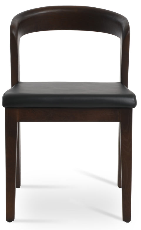 BARCLAY CHAIR SOLID ASH WALNUT FINISH SEAT PPM S BLACK 502 40 2