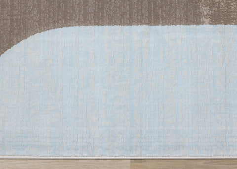 Belle Blue Grey Cream Shape Shifting Rug by Kalora Interiors