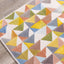 Belle Cream Green Yellow Mosaic Rug by Kalora Interiors