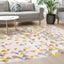 Belle Cream Green Yellow Mosaic Rug by Kalora Interiors