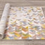 Belle Cream Green Yellow Mosaic Rug by Kalora Interiors