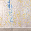 Belle Cream Blue Yellow Brush Strokes Rug by Kalora Interiors