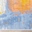Belle Cream Blue Yellow Brush Strokes Rug by Kalora Interiors