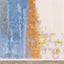 Belle Cream Blue Yellow Brush Strokes Rug by Kalora Interiors