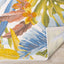 Belle Blue Pink Yellow Green Tropical Plant Rug by Kalora Interiors