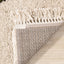 Bora Cream Green Yellow Monstera Leaf Shag Rug by Kalora Interiors
