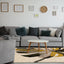 Bora Cream Green Yellow Monstera Leaf Shag Rug by Kalora Interiors