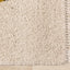 Bora Cream Green Yellow Monstera Leaf Shag Rug by Kalora Interiors