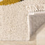 Bora Cream Green Yellow Monstera Leaf Shag Rug by Kalora Interiors