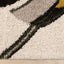 Bora Cream Green Yellow Monstera Leaf Shag Rug by Kalora Interiors