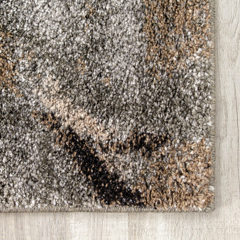 Breeze Grey Brown Ogee Area Rug by Kalora Interiors