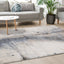 Breeze Cream Blue Brown Urban Rift Rug by Kalora Interiors