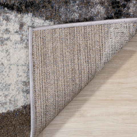 Breeze Cream Brown Grey Robust Triangle Rug by Kalora Interiors