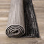 Breeze Grey Distressed Lines Rug by Kalora Interiors