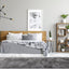 Breeze Grey Distressed Lines Rug by Kalora Interiors