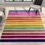 Brighton Pink Orange Stripes Rug by Kalora Interiors