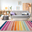 Brighton Pink Orange Stripes Rug by Kalora Interiors