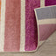Brighton Pink Orange Stripes Rug by Kalora Interiors