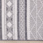 Bristol Reversible Grey White Striped Pattern Outdoor Rug by Kalora Interiors