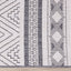 Bristol Reversible Grey White Striped Pattern Outdoor Rug by Kalora Interiors