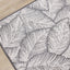 Bristol Grey White Leaf Pattern Indoor/Outdoor Reversible Rug by Kalora Interiors
