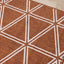 Bristol Orange White Geometric Triangle Rug by Kalora Interiors