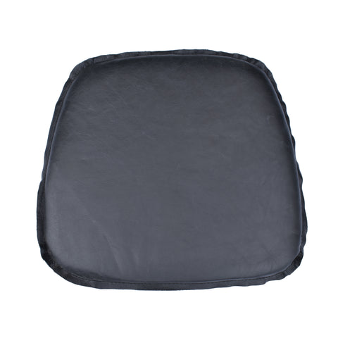 Metal Crossback Leather Cushion Seat | Antique Black | by LH Imports