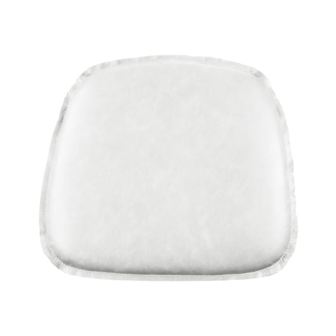 Metal Crossback Leather Cushion Seat | White | by LH Imports