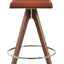 CORONA BAR COMFORT PLYWOOD SHELL AMERICAN WALNUT LEATHERETTE PPM FR CINNAMON 320 PYRAMID BAR SOLID WOOD Swivel BEECH WALNUT FINISH