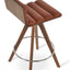 CORONA BAR COMFORT PLYWOOD SHELL AMERICAN WALNUT LEATHERETTE PPM FR CINNAMON 332 PYRAMID BAR SOLID WOOD Swivel BEECH WALNUT FINISH