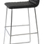 CORONA BAR H.BACK WIRE CHROME SEAT FULL UPHOLSTERY LEATHERETTE F.SOFT BLACK 908