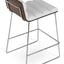 CORONA BAR WIRE CHROME COMFORT PLYWOOD SHELL AMERICAN WALNUT LEATHERETTE F.SOFT WHITE 2