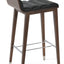 CORONA BAR WOOD COMFORT PLYWOOD SHELL AMERICAN WALNUT LEATHERETTE F.SOFT BLACK 905 BEECH WOOD WALNUT FINISH CHROME RINGFOOTREST