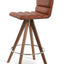 CORONA COUNTER COMFORT PLYWOOD SHELL AMERICAN WALNUT LEATHERETTE PPM FR CINNAMON 331 PYRAMID COUNTER SOLID WOOD Swivel BEECH WALNUT FINISH