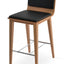 CORONA COUNTER WOOD WITH PAD NATURAL ECO LEATHER BLACK 2