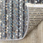 Calabar 8624_68 Blue Grey White Banded Pattern Rug By Kalora Interiors