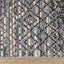 Calabar Blue Grey White Banded Pattern Rug by Kalora Interiors
