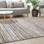 Calabar Grey Beige White Banded Blend Rug by Kalora Interiors