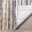 Calabar Grey Beige White Banded Blend Rug by Kalora Interiors