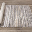 Calabar Grey Beige White Banded Blend Rug by Kalora Interiors