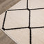 Calabar Cream Grey Lattice Rug by Kalora Interiors
