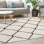 Calabar Cream Grey Lattice Rug by Kalora Interiors