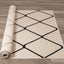 Calabar Cream Grey Lattice Rug by Kalora Interiors