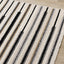 Calabar Cream Grey Beige Piano Key Pattern Rug by Kalora Interiors