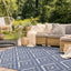 Canopy Blue Grey Geometric Indoor/Outdoor Rug by Kalora Interiors